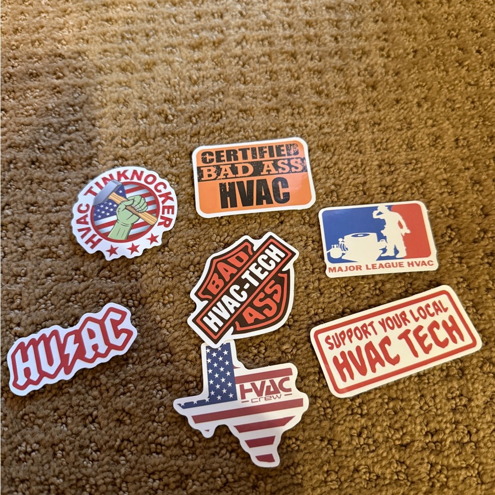 HVAC Themed Sticker Set